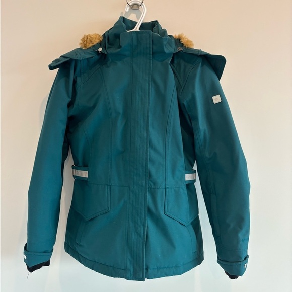 The North Face Jackets & Blazers - The North Face Teal Puffer Jacket with Faux Fur hood